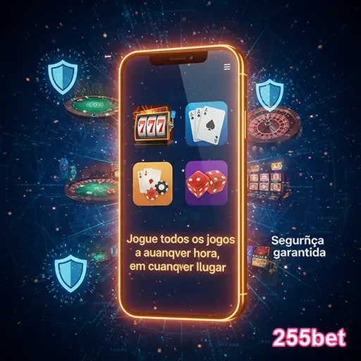 Tela de jogo de cassino no celular com símbolo de segurança