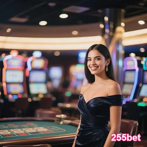 Imagem de destaque do cassino 255bet, com ambiente animado e jogos ao fundo, promovendo entretenimento no site 255bet.